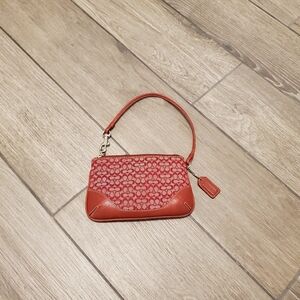 COACH red wristlet